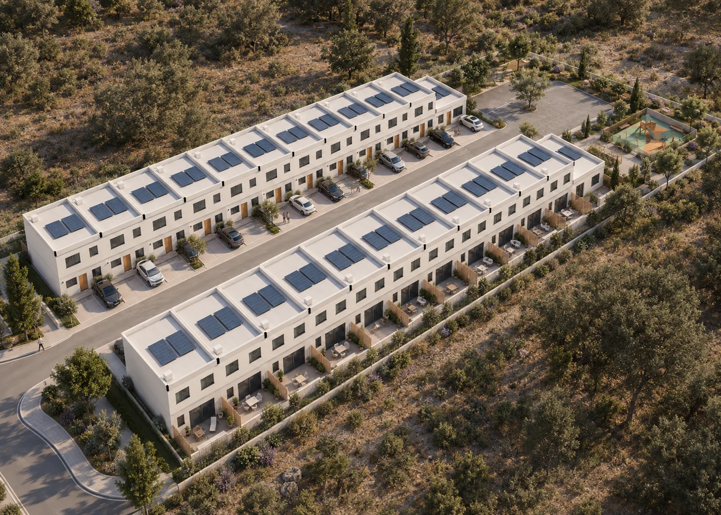 Visualización conceptual de la propuesta residencial de Torrox Park, Tablazo Norte